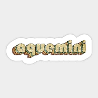 Aquemini // Vintage Rainbow Typography Style // 70s Sticker